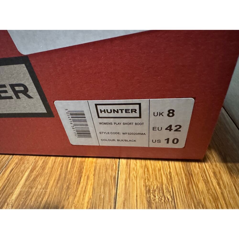 Hunter Original Play Short Rain Boots Black – Women’s Size 10 New w/ Box - Picture 5 of 10